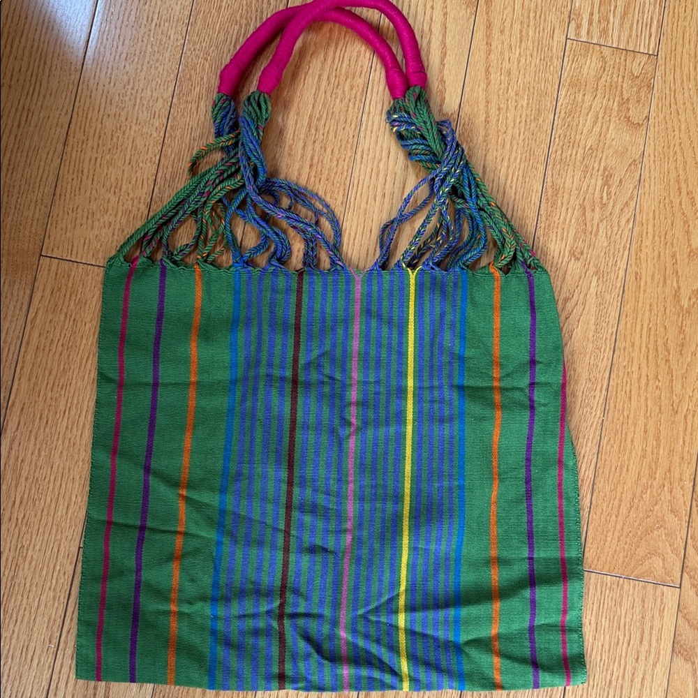 MEXICAN MARKET BAGS: STRIPED HAND LOOMED COTTON